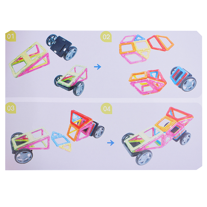 Фото к товару Конструктор магнитный 2466 "Цветные магниты" 36 дет., в коробке Конструктор магнитный 2466 "Цветные магниты" 36 дет., в коробке