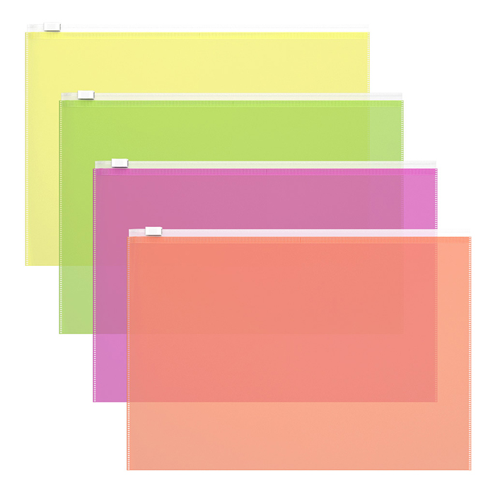 Zip-пакет пластиковый Fizzy Neon, A4, ассорти Zip-пакет пластиковый Fizzy Neon, A4, ассорти
