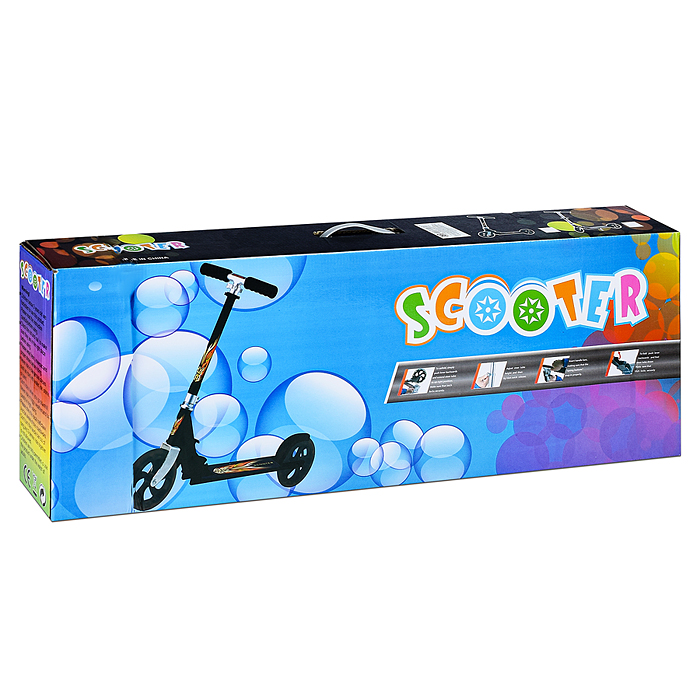 Фото к товару Самокат U038170Y 2-х кол., черный, PU/ 200 мм, ABEC 7, в коробке Самокат U038170Y 2-х кол., черный, PU/ 200 мм, ABEC 7, в коробке