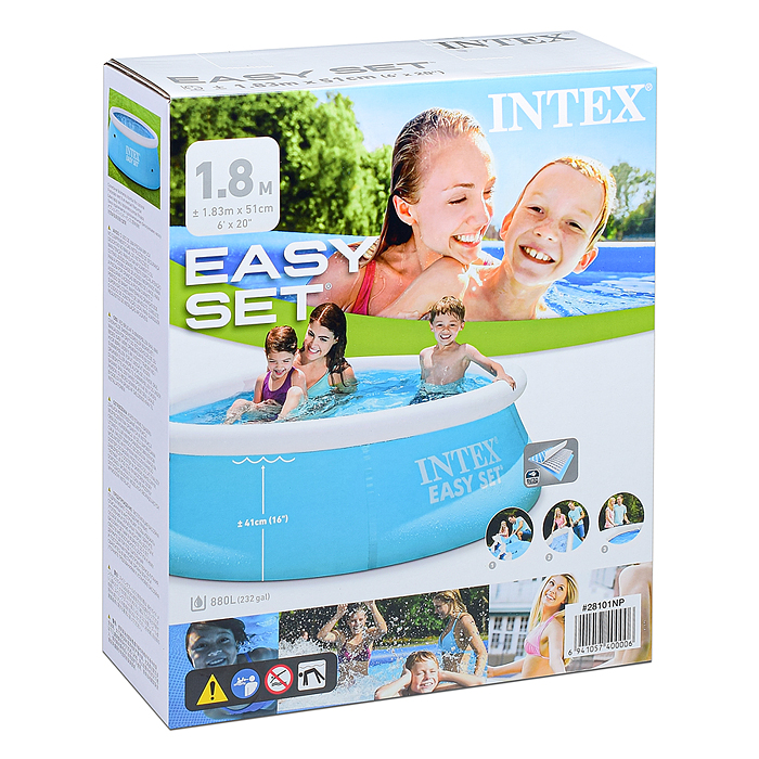 Фото к товару Бассейн надувной Easy Set, 183 х 51 см, от 3 лет, 28101NP INTEX Бассейн надувной Easy Set, 183 х 51 см, от 3 лет, 28101NP INTEX