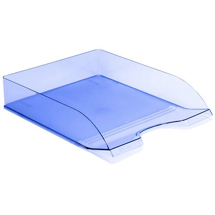 Лоток горизонтальный Люкс тонированный, голубой ЛТ63 Лоток горизонтальный Люкс тонированный, голубой ЛТ63