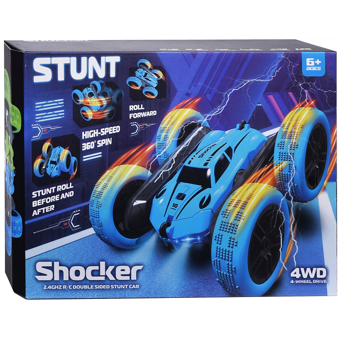 Фото к товару Машина JD155-2A "Stunt shocker" р/у, 27MHz, в коробке Машина JD155-2A "Stunt shocker" р/у, 27MHz, в коробке