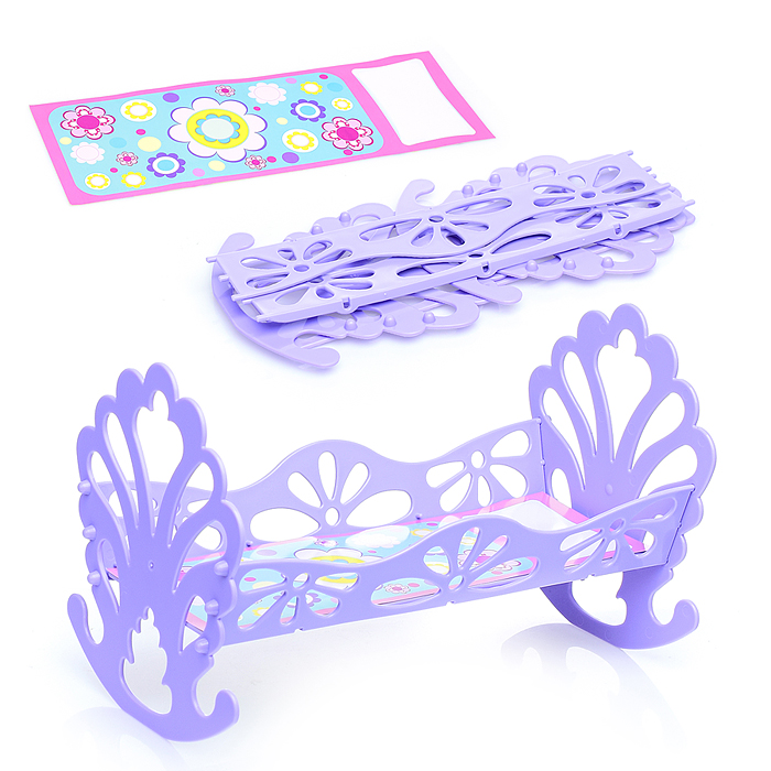 Фото к товару Кроватка-качалка сборная для кукол (в пакете) Кроватка-качалка сборная для кукол (в пакете)