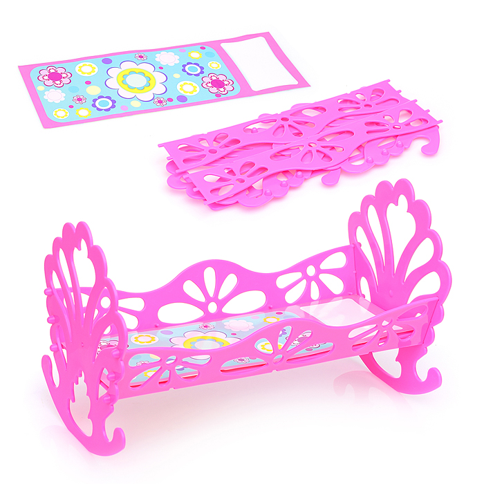 Фото к товару Кроватка-качалка сборная для кукол (в пакете) Кроватка-качалка сборная для кукол (в пакете)