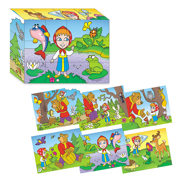 Кубики (12 куб) "Маша и медведь" Кубики (12 куб) "Маша и медведь"