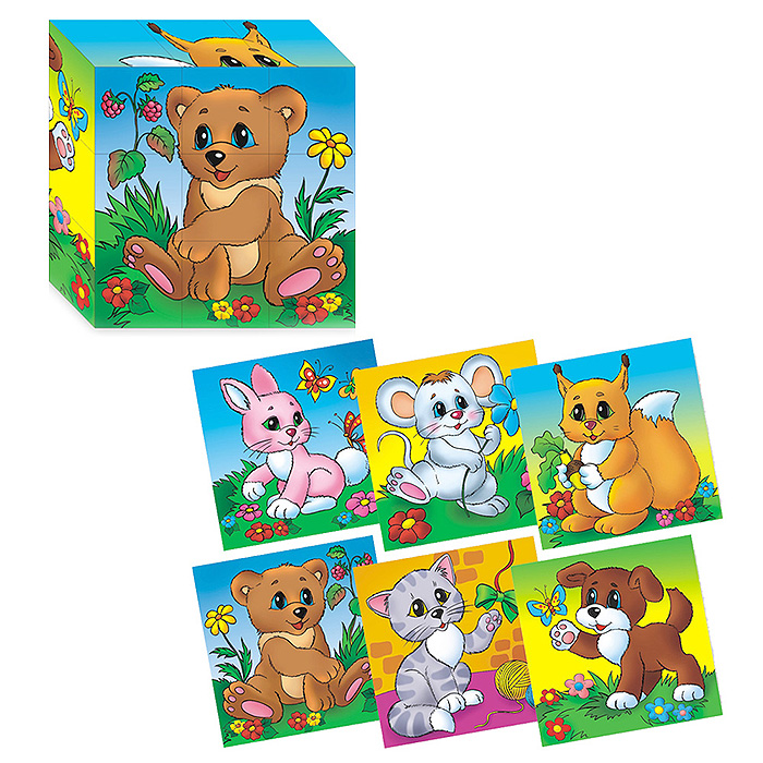 Кубики (9 куб) "Пушистики" Кубики (9 куб) "Пушистики"