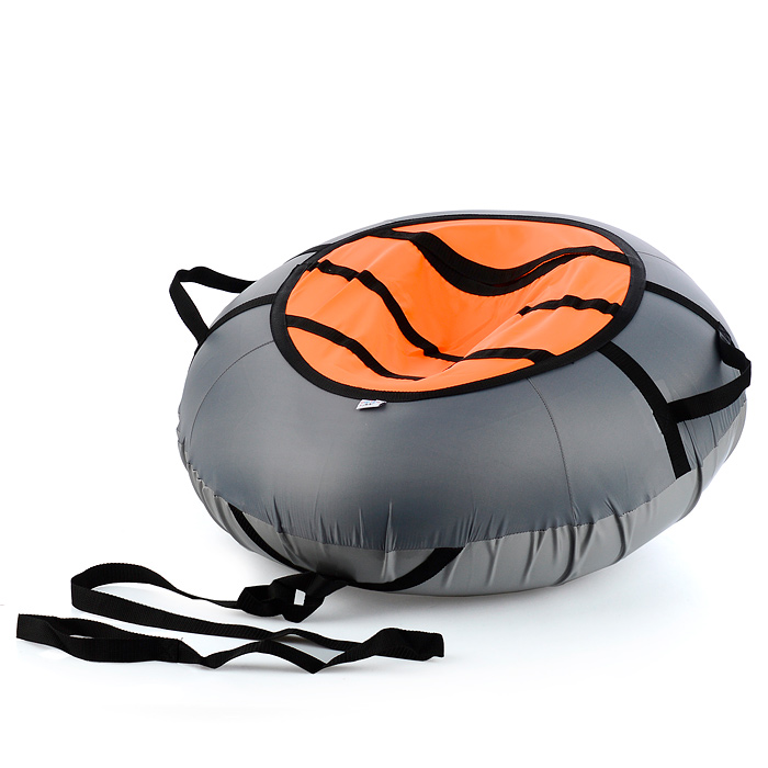 Санки-ватрушка, серия "Эконом", 70см. светло-серый-неоновый оранжевый Санки-ватрушка, серия "Эконом", 70см. светло-серый-неоновый оранжевый