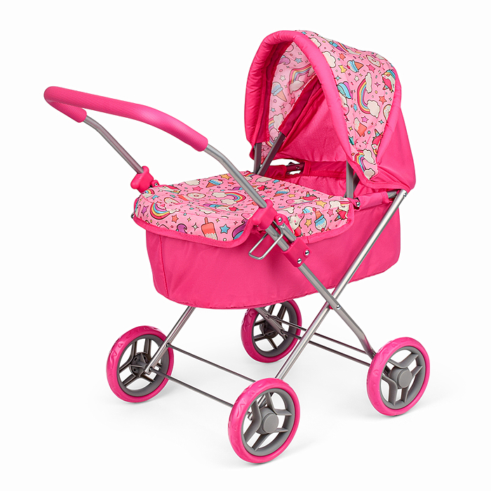 Фото к товару Коляска-люлька для кукол 9619 металлическая, цвет Единороги Коляска-люлька для кукол 9619 металлическая, цвет Единороги