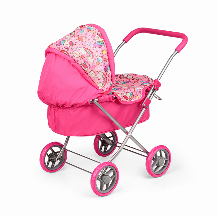 Фото к товару Коляска-люлька для кукол 9619 металлическая, цвет Единороги Коляска-люлька для кукол 9619 металлическая, цвет Единороги
