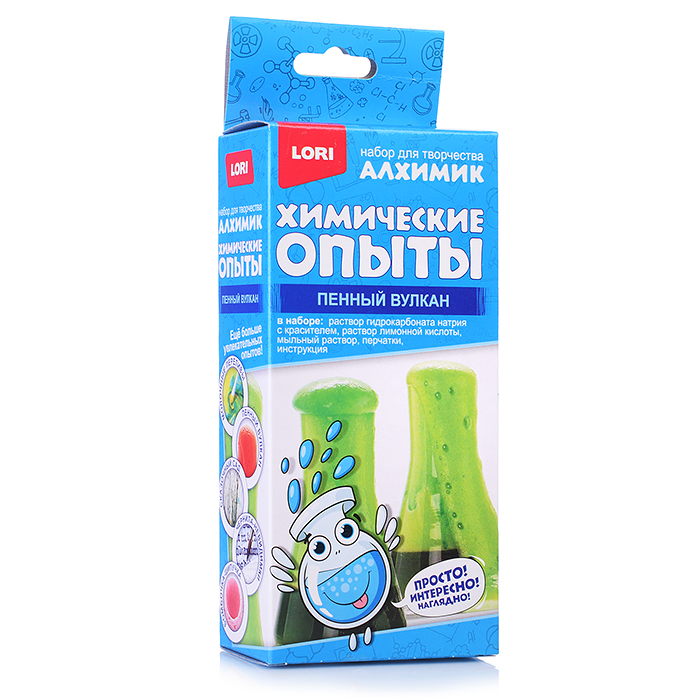 Химические опыты. Пенный вулкан "Зеленый" Химические опыты. Пенный вулкан "Зеленый"