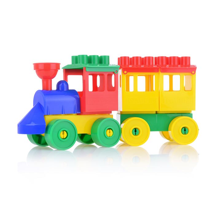 Конструктор Паровоз с одним вагоном Конструктор Паровоз с одним вагоном