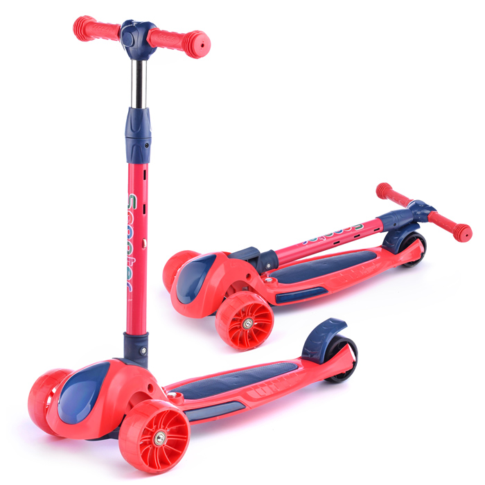 Самокат U038242Y 3-х кол., красный, светящиеся колёса, PU, ABEC 7, в коробке Самокат U038242Y 3-х кол., красный, светящиеся колёса, PU, ABEC 7, в коробке