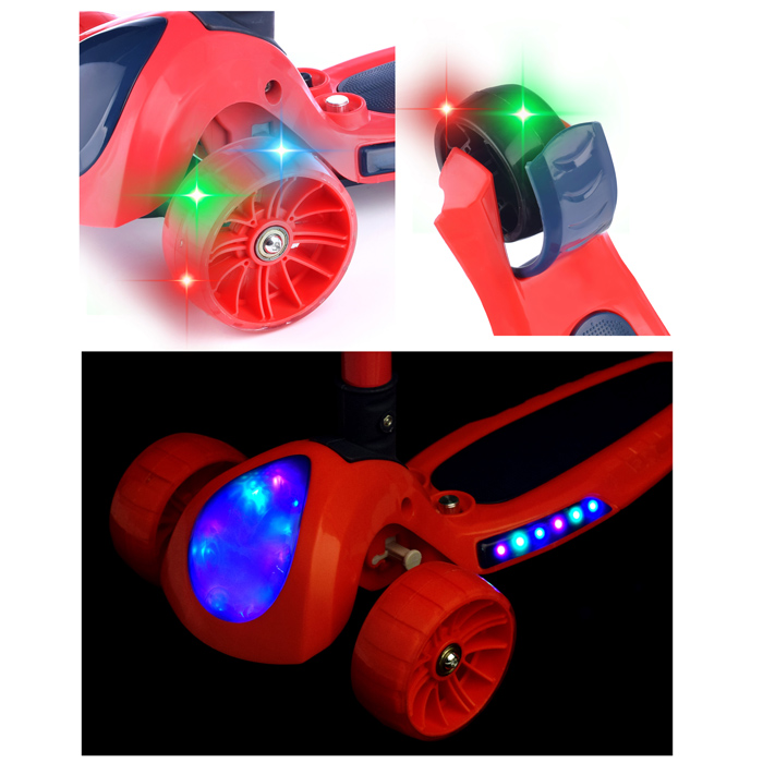 Фото к товару Самокат U038242Y 3-х кол., красный, светящиеся колёса, PU, ABEC 7, в коробке Самокат U038242Y 3-х кол., красный, светящиеся колёса, PU, ABEC 7, в коробке