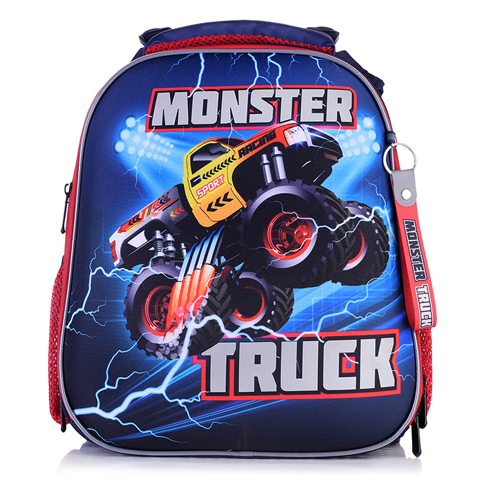 Рюкзак каркасный "Монстр трак blue" формованный из полимеров, материал: нейлон, полиэстер, пол Рюкзак каркасный "Монстр трак blue" формованный из полимеров, материал: нейлон, полиэстер, пол