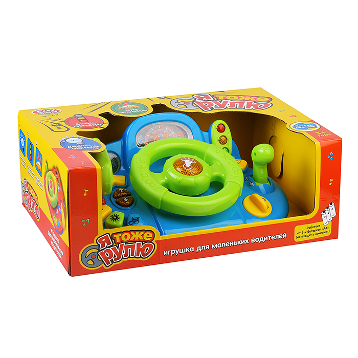 Фото к товару Руль 7317 "Я тоже рулю" на батарейках, в коробке Руль 7317 "Я тоже рулю" на батарейках, в коробке