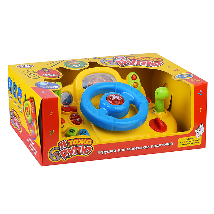 Фото к товару Руль 7317 "Я тоже рулю" на батарейках, в коробке Руль 7317 "Я тоже рулю" на батарейках, в коробке