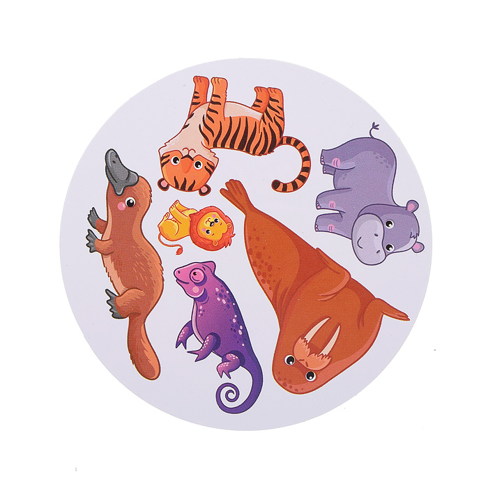 Настольная игра "Дубль детский  2 в 1 "Удивительные животные + Птицы и насекомые" 