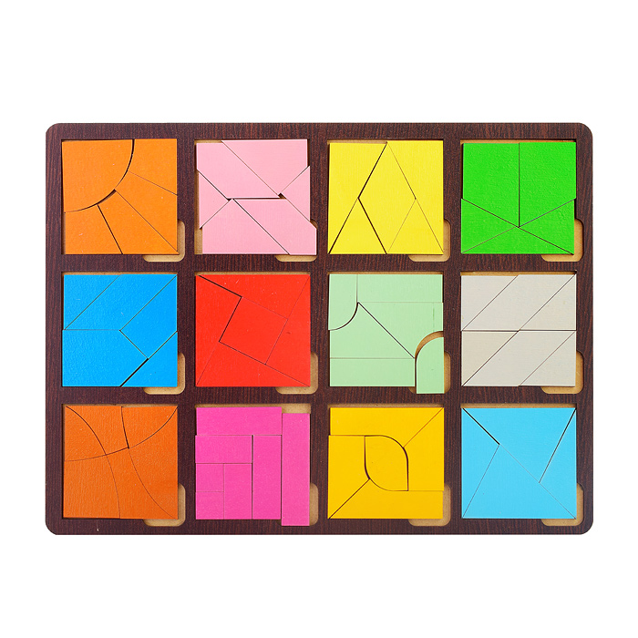Развивающая доска "Сложи квадрат" 3 уровень сложности Развивающая доска "Сложи квадрат" 3 уровень сложности