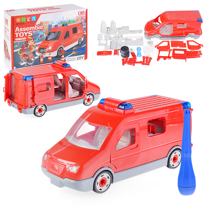 Машина - конструктор CXL200-56 с отверткой, в коробке Машина - конструктор CXL200-56 с отверткой, в коробке