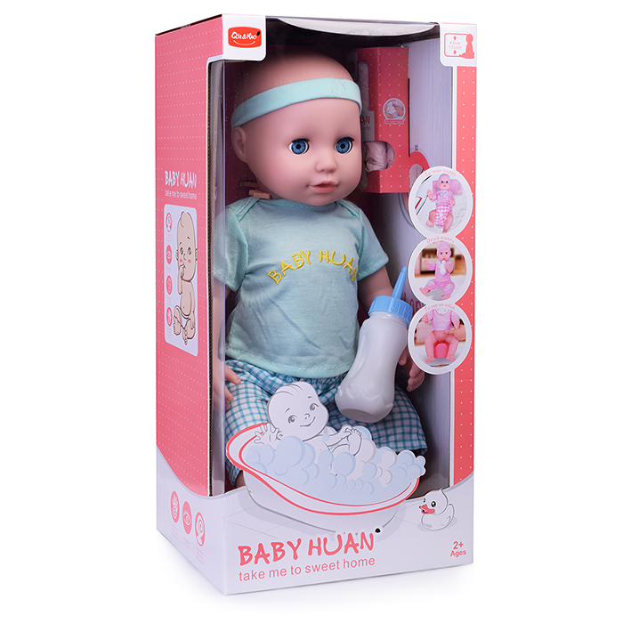 Фото к товару Пупс QH002-24 с аксессуарами, в коробке Пупс QH002-24 с аксессуарами, в коробке