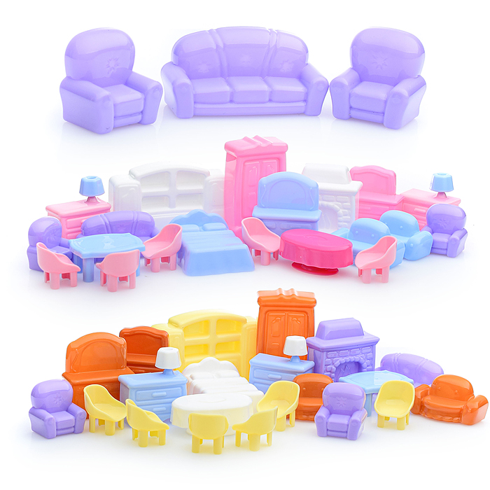 Набор мебели для кукол №5 (21 элемент в пакете) Набор мебели для кукол №5 (21 элемент в пакете)