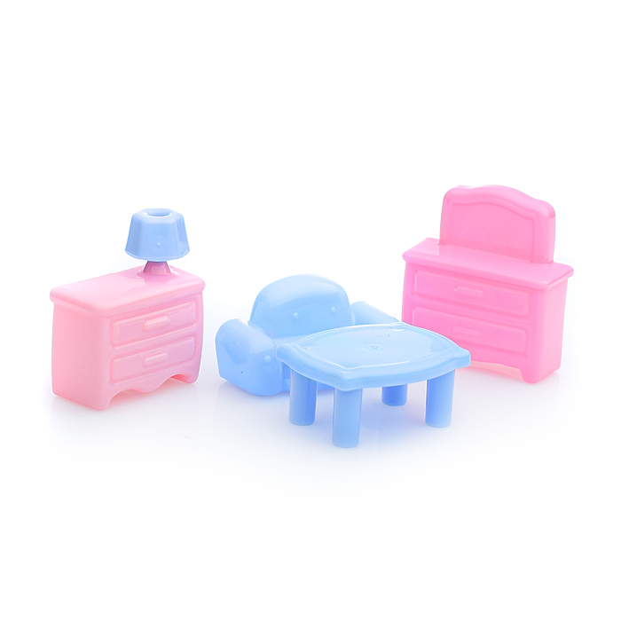 Фото к товару Набор мебели для кукол №5 (21 элемент в пакете) Набор мебели для кукол №5 (21 элемент в пакете)