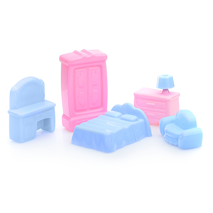 Фото к товару Набор мебели для кукол №5 (21 элемент в пакете) Набор мебели для кукол №5 (21 элемент в пакете)