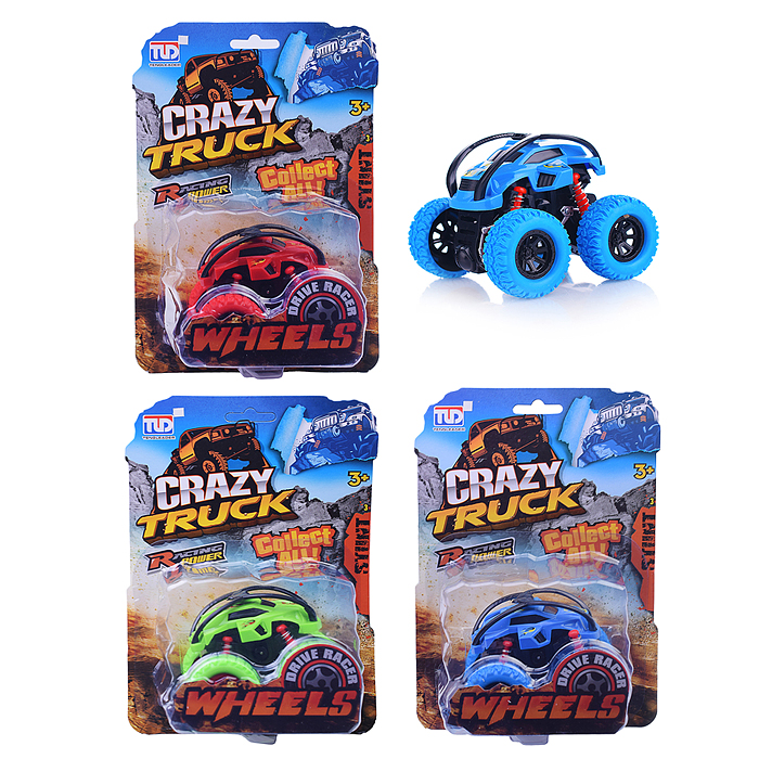 Машина-перевертыш 86663A "Crazy" инерционная, на листе Машина-перевертыш 86663A "Crazy" инерционная, на листе