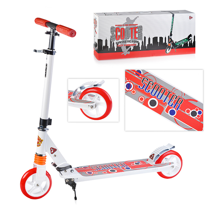 Самокат U038190Y 2-х кол., белый, PU/ 145 мм, ABEC 7, в коробке Самокат U038190Y 2-х кол., белый, PU/ 145 мм, ABEC 7, в коробке