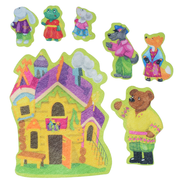 Фото к товару Театр из фетра на липучках "Теремок" (европодвес) Театр из фетра на липучках "Теремок" (европодвес)