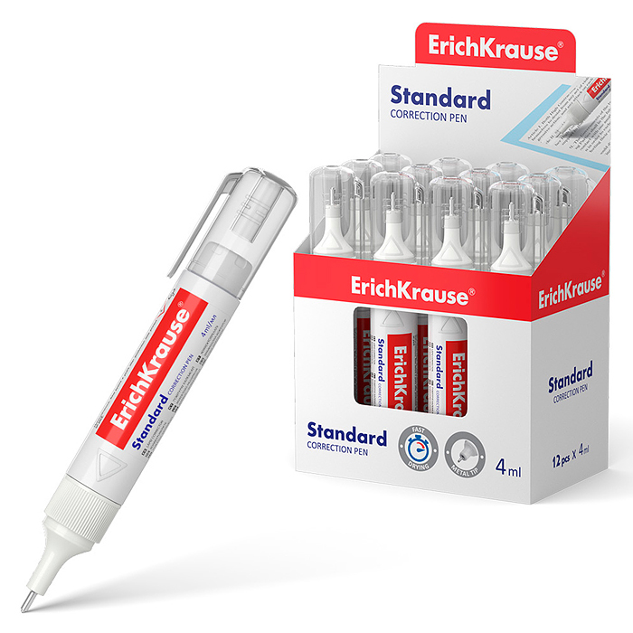 Штрих-корректор ручка Standard, 4мл Штрих-корректор ручка Standard, 4мл