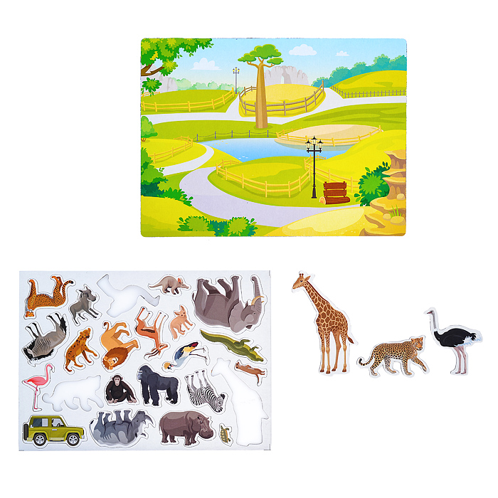 Игра магнитная "Сафари-Зоопарк". Серия Магнитные истории (европодвес) Игра магнитная "Сафари-Зоопарк". Серия Магнитные истории (европодвес)
