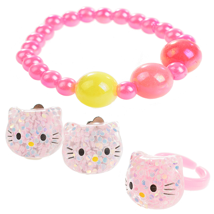 Набор украшений R3-10 "Кошечка" в пакете Набор украшений R3-10 "Кошечка" в пакете