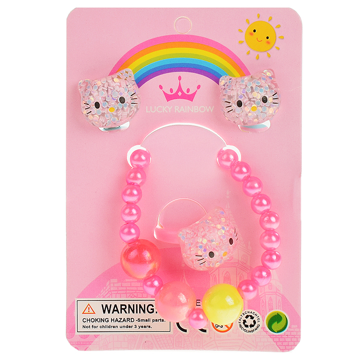 Фото к товару Набор украшений R3-10 "Кошечка" в пакете Набор украшений R3-10 "Кошечка" в пакете