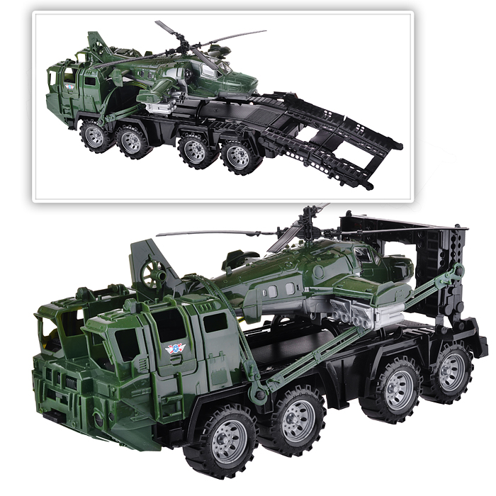 Военный тягач "Щит" с вертолетом Военный тягач "Щит" с вертолетом