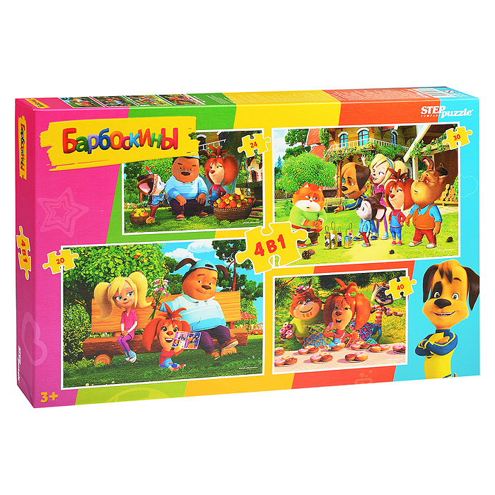 Пазлы 4в1 "Барбоскины" (Мельница) Пазлы 4в1 "Барбоскины" (Мельница)