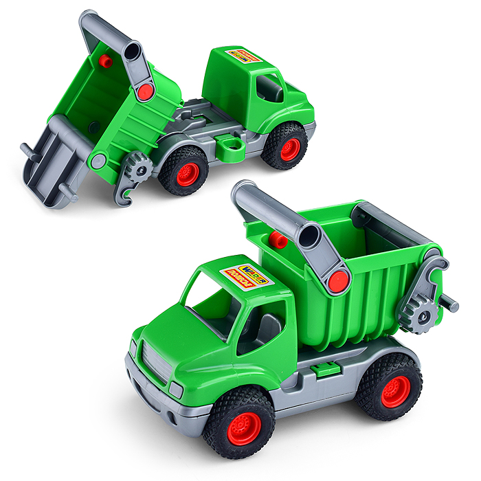 Фото к товару КонсТрак, автомобиль-самосвал зелёный (в сеточке) КонсТрак, автомобиль-самосвал зелёный (в сеточке)