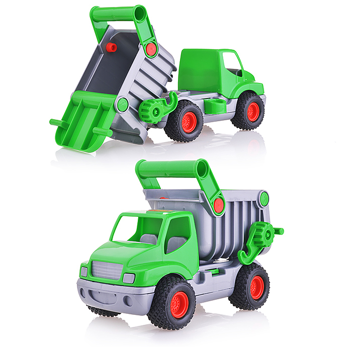 Фото к товару КонсТрак, автомобиль-самосвал зелёный (в сеточке) КонсТрак, автомобиль-самосвал зелёный (в сеточке)