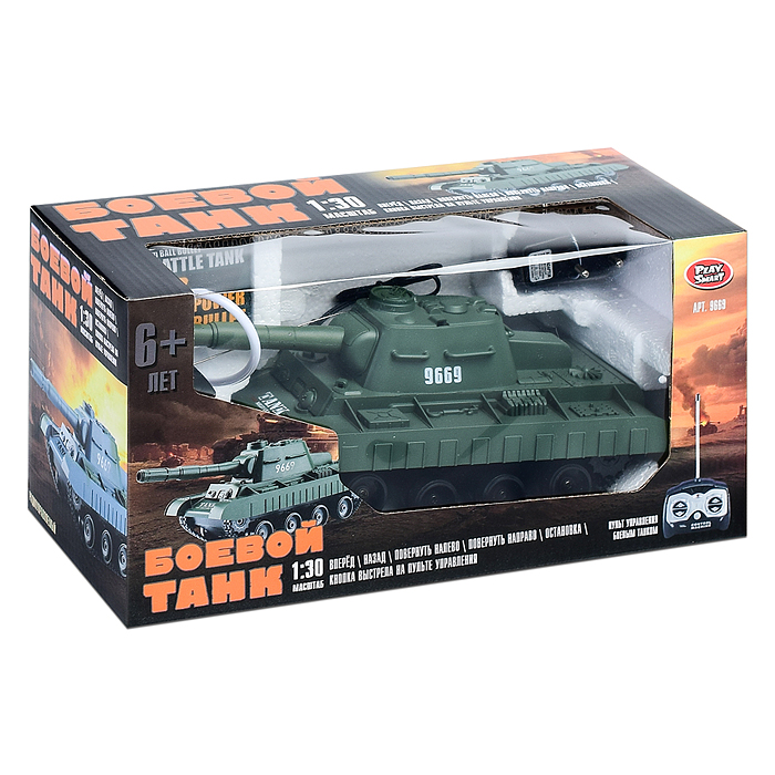 Фото к товару Боевой танк 9669 "Армия" р/у, на аккумуляторных батарейках, з/у, с пульками, в коробке Боевой танк 9669 "Армия" р/у, на аккумуляторных батарейках, з/у, с пульками, в коробке