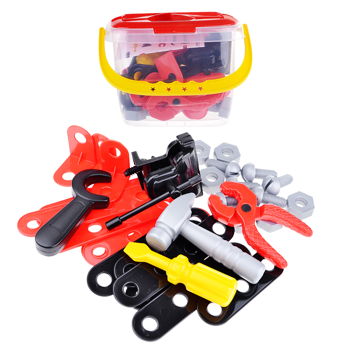 Набор "Механик", (32 элемента) (в ведёрке) Набор "Механик", (32 элемента) (в ведёрке)