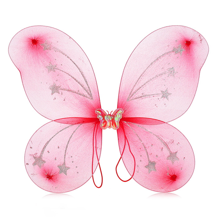 Набор "Крылья карнавальные" S0896-4 Фея (ободок, крылья, палочка, юбка) красный, в пакете