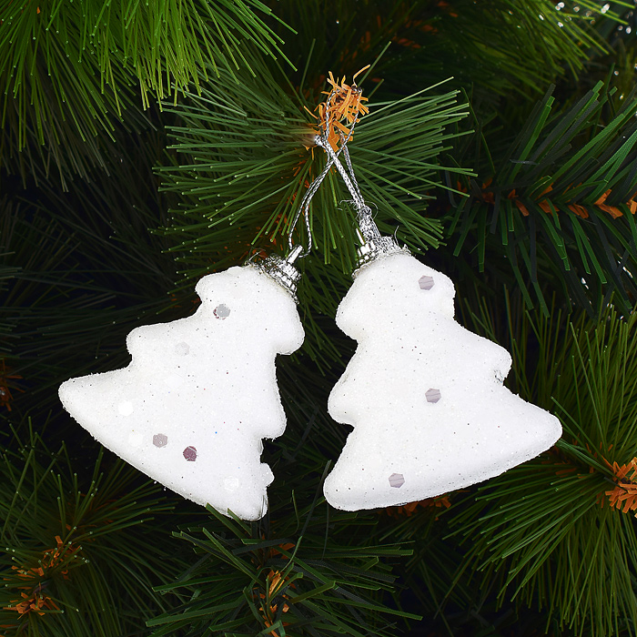 Набор новогодних украшений S1001 "Елочки" в пакете