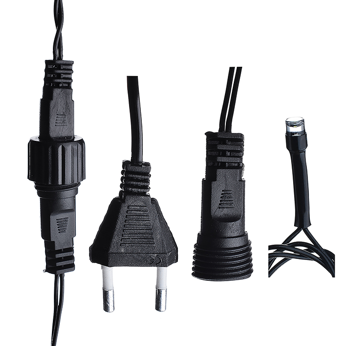 Фото к товару Электрогирлянда светодиодная 10 м, 100 ламп, синий Электрогирлянда светодиодная 10 м, 100 ламп, синий