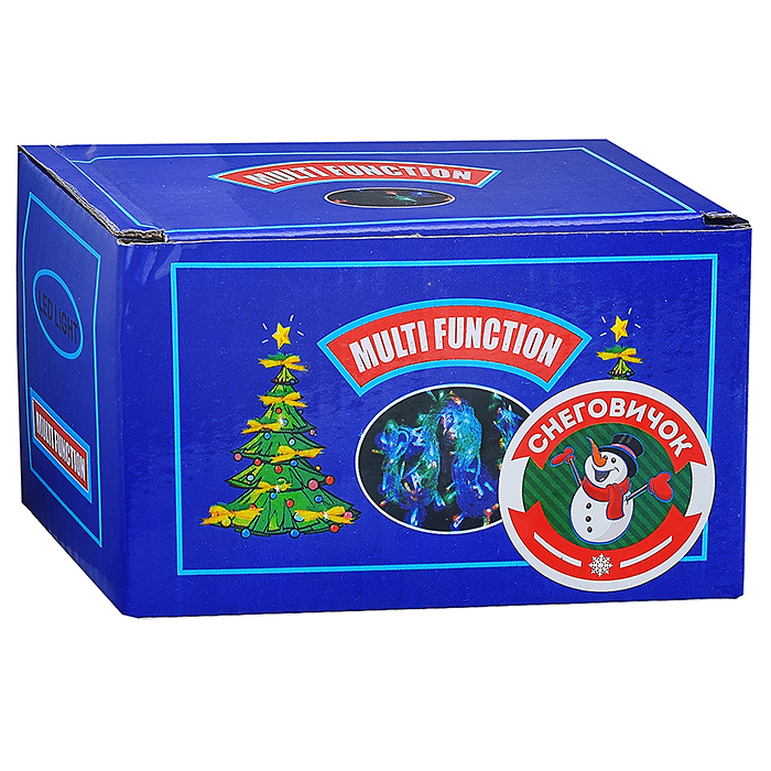 Фото к товару Электрогирлянда светодиодная 10 м, 100 ламп, синий Электрогирлянда светодиодная 10 м, 100 ламп, синий