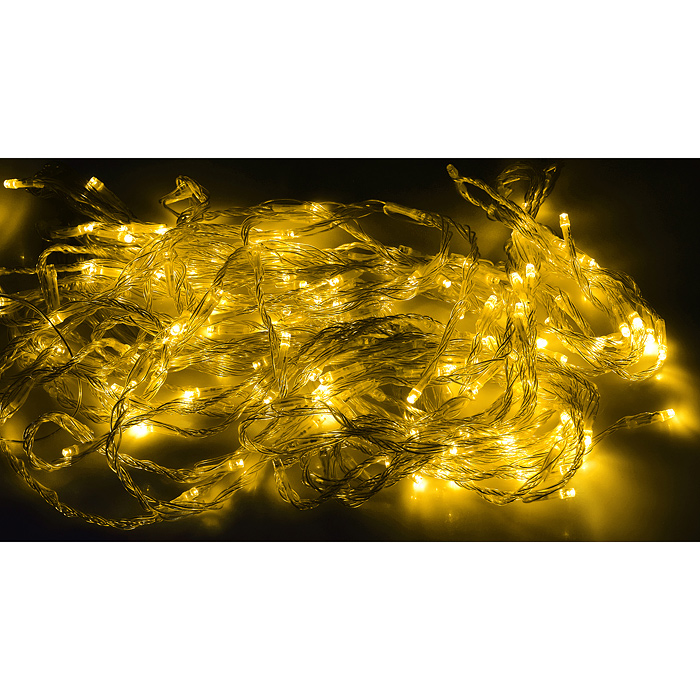 Фото к товару Электрогирлянда светодиодная Бахрома, 3*0,7м, 96 ламп, теплый Электрогирлянда светодиодная Бахрома, 3*0,7м, 96 ламп, теплый