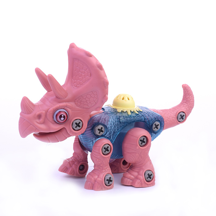 Конструктор RS017B "Трицератопс" с отверткой (свет/звук), в коробке
