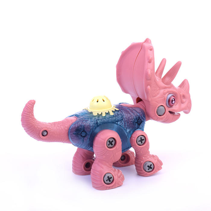 Конструктор RS017B "Трицератопс" с отверткой (свет/звук), в коробке