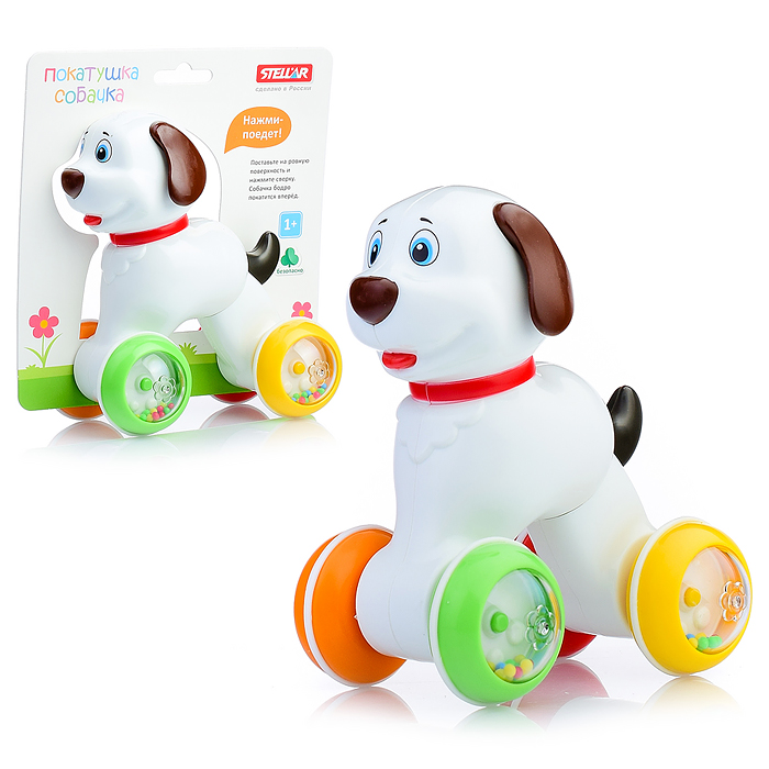Игрушка-покатушка "Собачка" Игрушка-покатушка "Собачка"