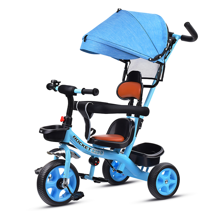 Велосипед 611-1 3-х колесный, голубой Велосипед 611-1 3-х колесный, голубой