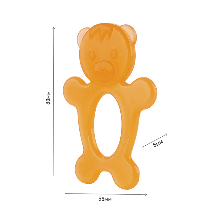 Фото к товару Массажер силиконовый для десен (прорезыватель зубной) "Мишка" Массажер силиконовый для десен (прорезыватель зубной) "Мишка"